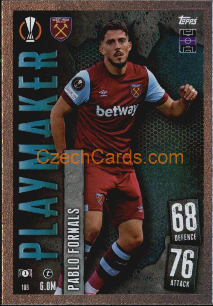 Pablo Fornals 2023/04 Topps Match Attax Playmaker #108