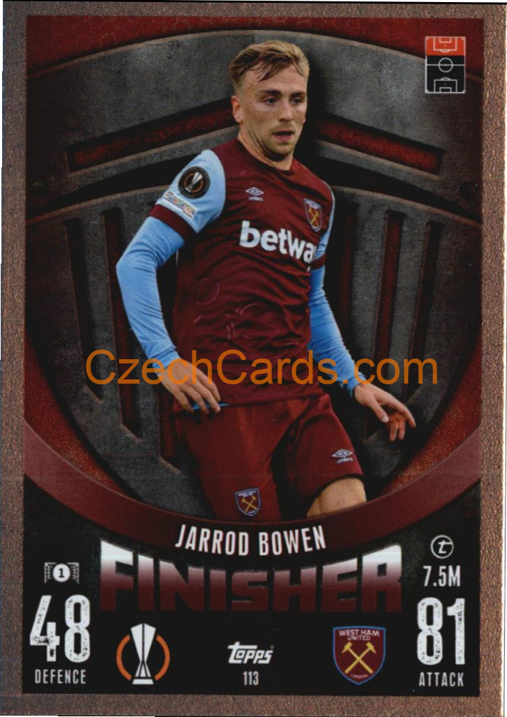 Jarrod Bowen 2023/04 Topps Match Attax Finisher #113