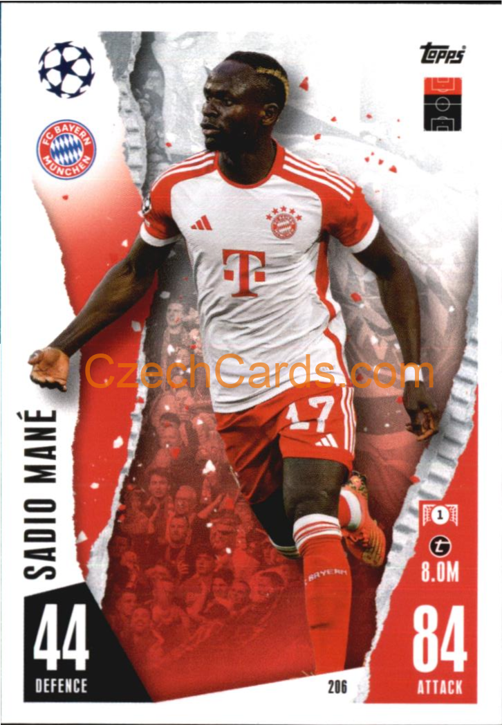 Sadio Mané 2023/04 Topps Match Attax #206
