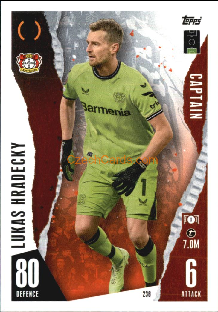 Lukas Hradecky 2023/04 Topps Match Attax Captain #236
