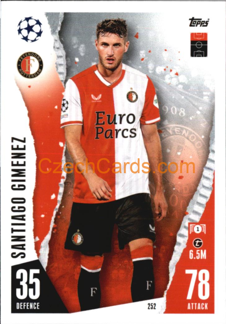 Santiago Giménez 2023/04 Topps Match Attax #252