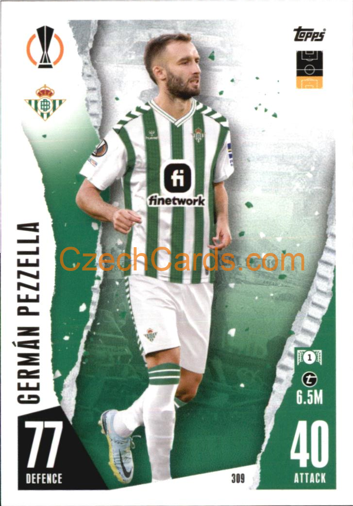 Germán Pezzella 2023/04 Topps Match Attax #309