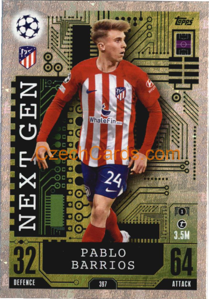 Pablo Barrios 2023/04 Topps Match Attax Next Gen #397