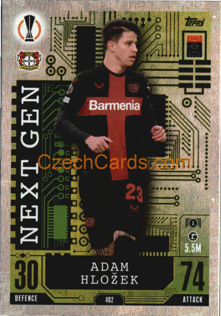 Adam Hložek 2023/04 Topps Match Attax Next Gen #402