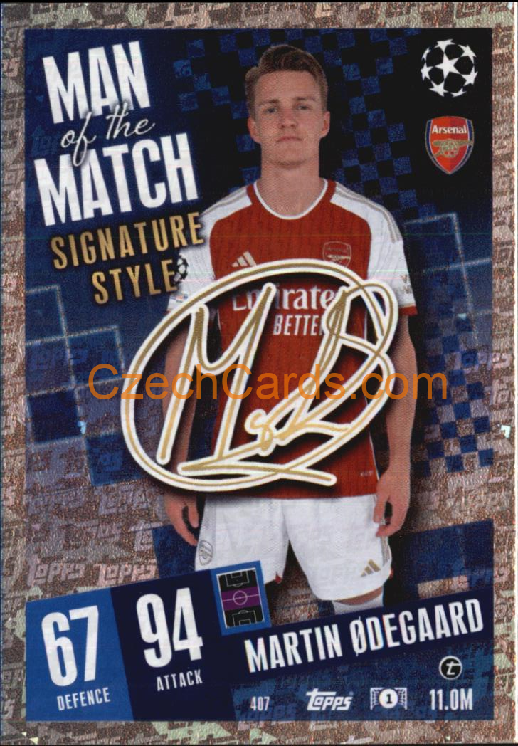 Martin Ødegaard 2023/04 Topps Match Attax Man of the Match #407