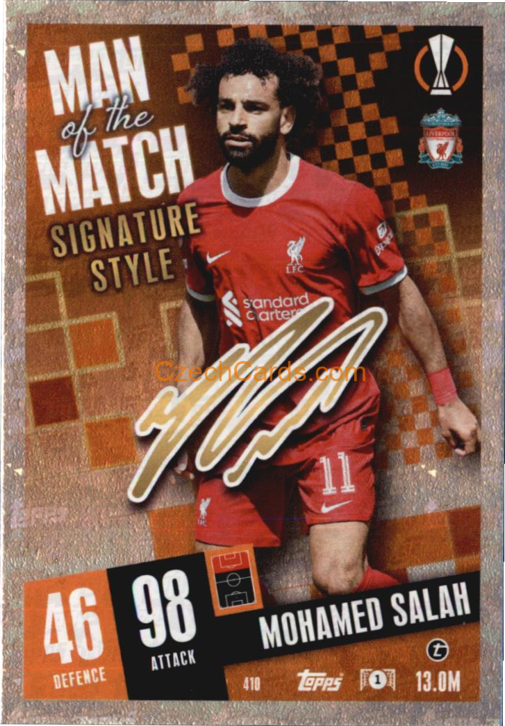 Mohamed Salah 2023/04 Topps Match Attax Man of the Match #410
