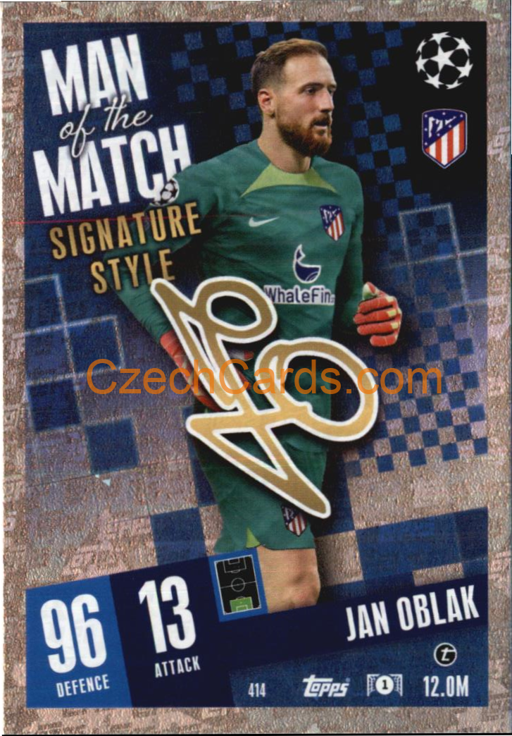 Jan Oblak 2023/04 Topps Match Attax Man of the Match #414