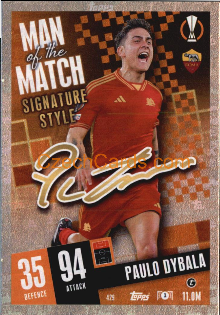 Paulo Dybala 2023/04 Topps Match Attax Man of the Match #429