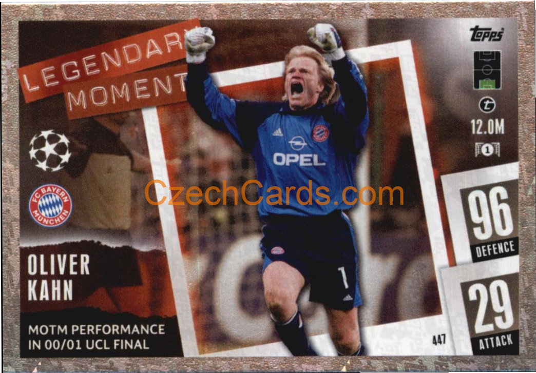 Oliver Kahn 2023/04 Topps Match Attax Legendary Moment #447