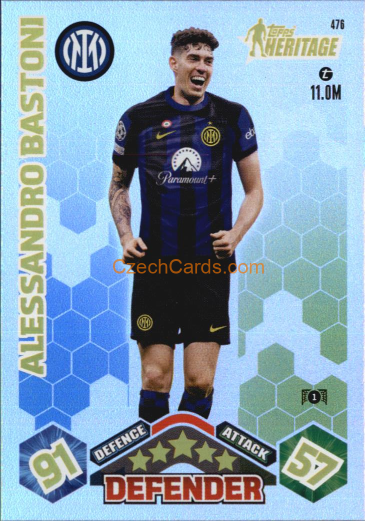 Alessandro Bastoni 2023/04 Topps Match Attax Heritage #476