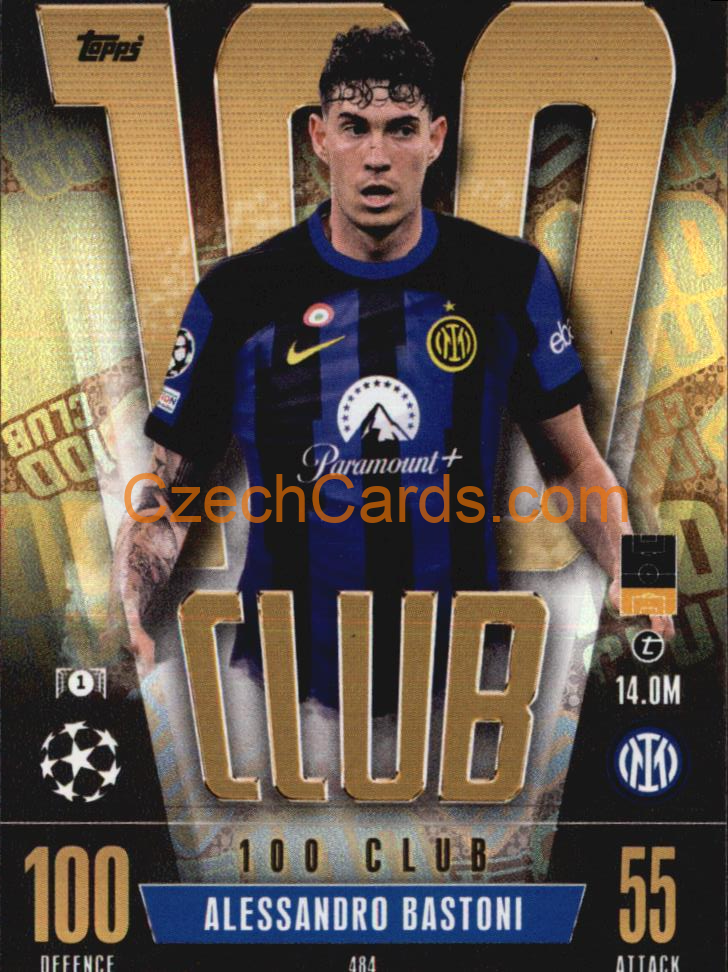 Alessandro Bastoni 2023/04 Topps Match Attax 100 Club #484