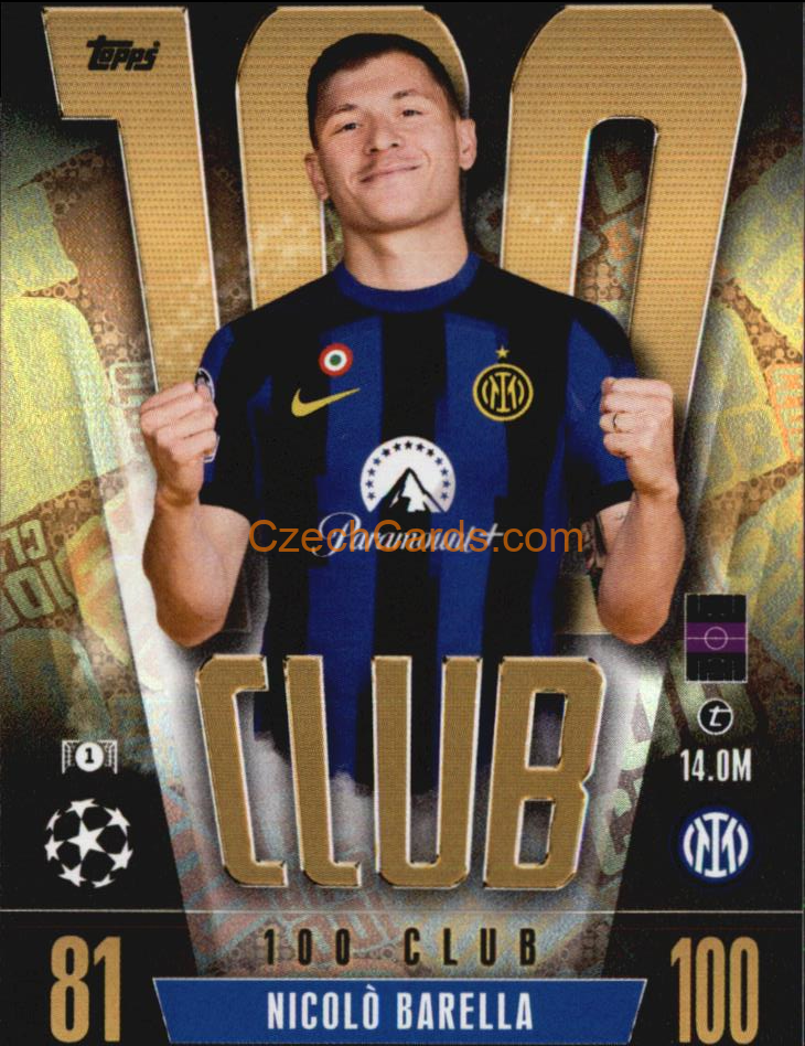 Nicolò Barella 2023/04 Topps Match Attax 100 Club #486