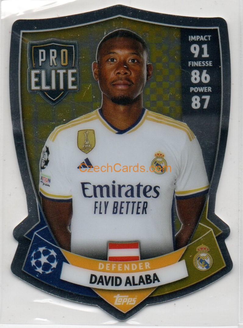 David Alaba 2023/04 Topps Match Attax Pro Elite Chrome Shield #SH7