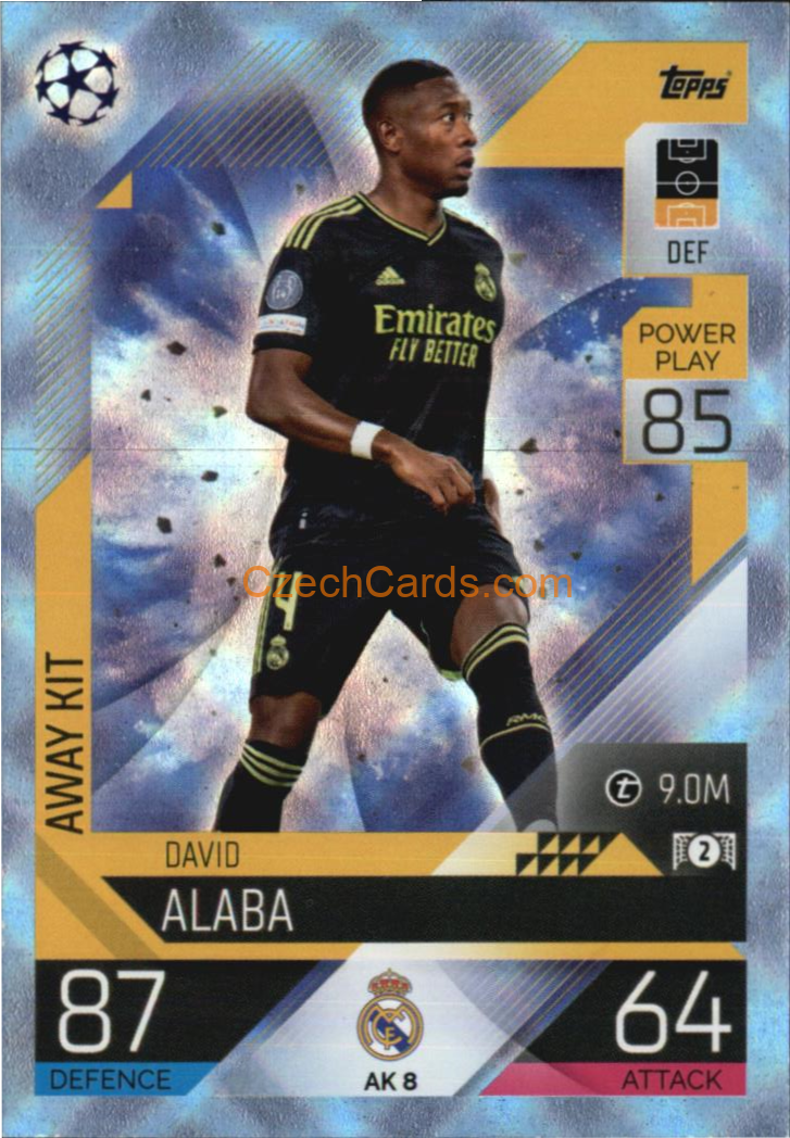 David Alaba 2022/23 Match Attax Extra Blue #AK 8