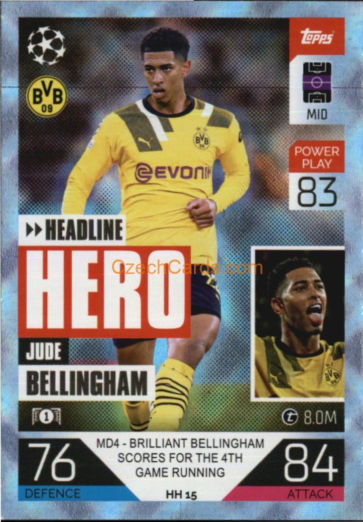Jude Bellingham 2022/23 Match Attax Extra Blue #HH15