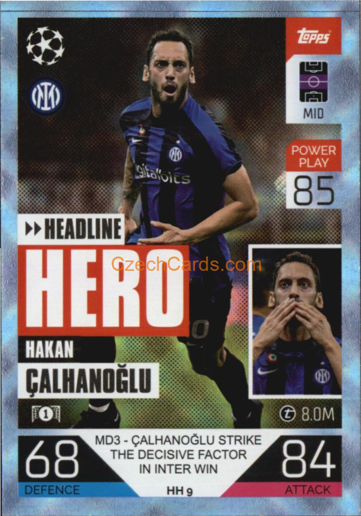 Hakan Calhanoglu 2022/23 Match Attax Extra Blue #HH9