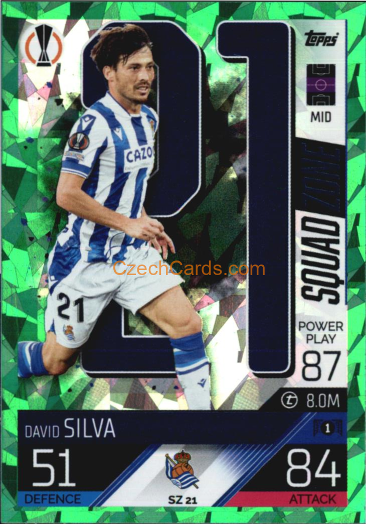 David Silva 2022/23 Match Attax Extra Green #SZ 21