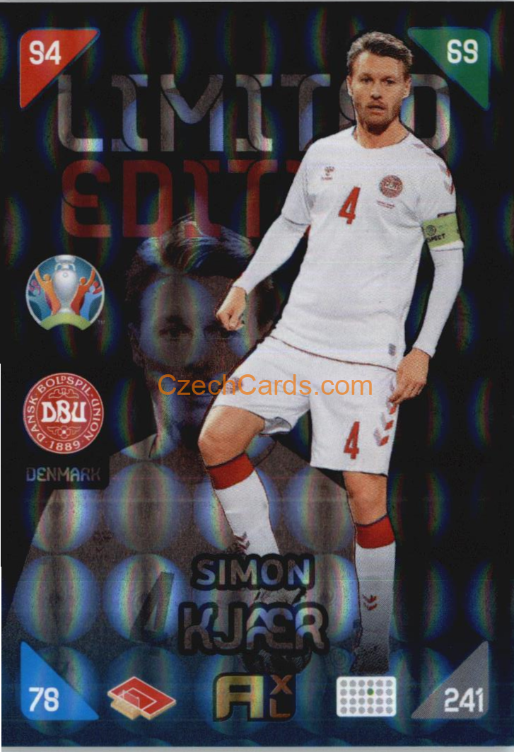 Simon Kjaer 2020 Panini EURO Adrenalyn Kick Off Limited 