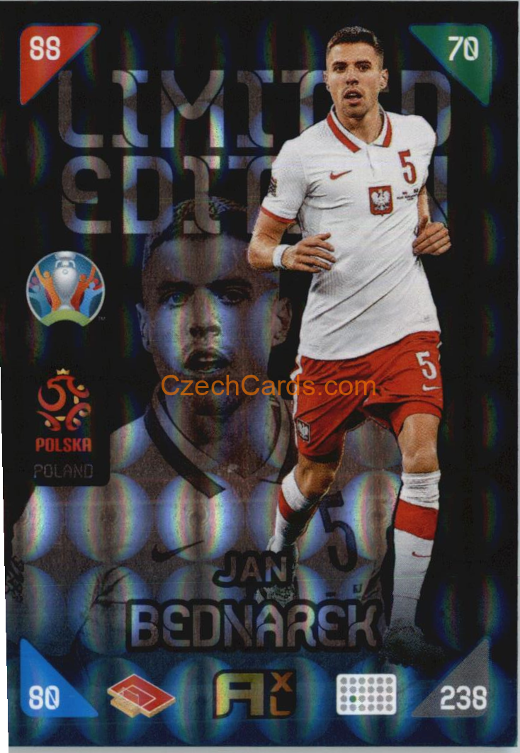 Jan Bednarek 2020 Panini EURO Adrenalyn Kick Off Limited 