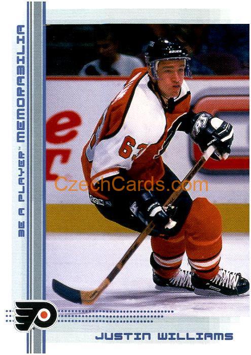 Justin Williams 2000/01 Be A Player Blue xx/100 #444
