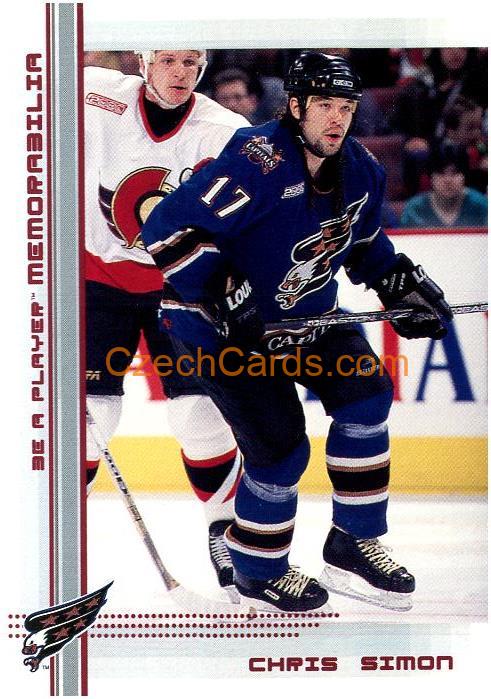 Chris Simon 2000/01 Be A Player Red xx/200 #172