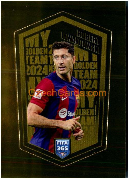 Robert Lewandowski 2024 Panini Fifa 365 sticker foil My Golden Team foil #LEW