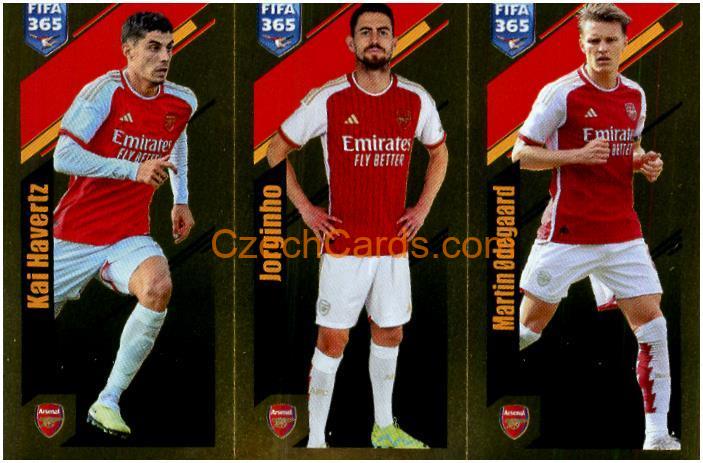 Kai Havertz / Jorginho / Martin Ødegaard 2024 Panini Fifa 365 sticker foil #59
