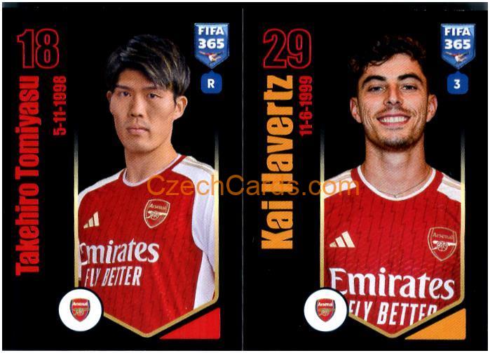 Takehiro Tomiyasu / Kai Havertz 2024 Panini Fifa 365 sticker #60