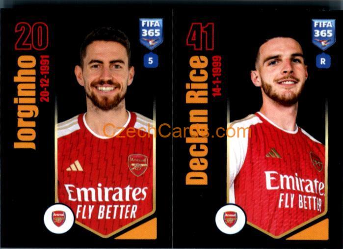 Jorginho / Declan Rice 2024 Panini Fifa 365 sticker #62