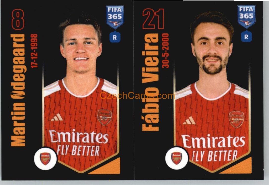 Martin Ødegaard / Fábio Vieira 2024 Panini Fifa 365 sticker #63