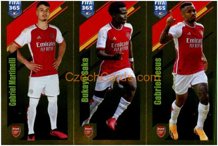 Martinelli / Saka / Jesus 2024 Panini Fifa 365 sticker foil #65