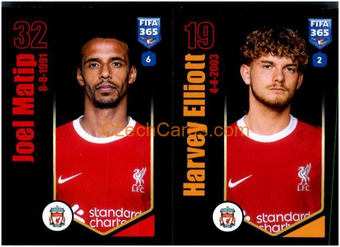 Joel Matip / Harvey Elliott 2024 Panini Fifa 365 sticker #76