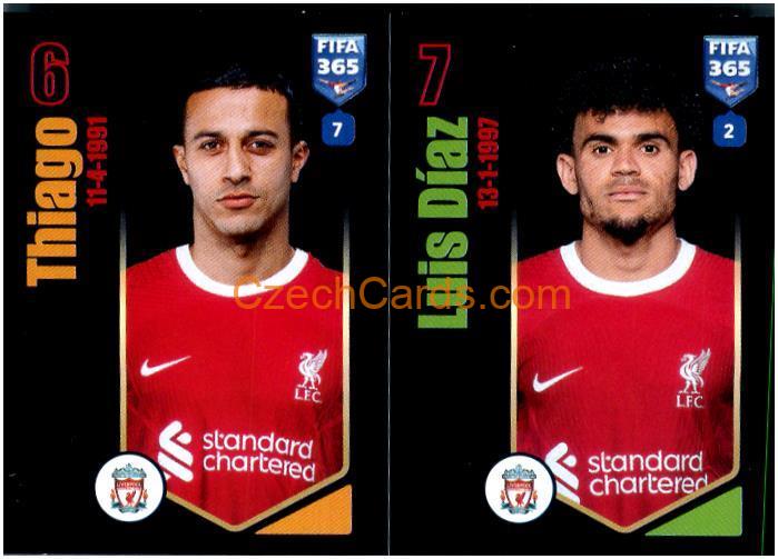 Thiago Alcântara / Luis Díaz 2024 Panini Fifa 365 sticker #80