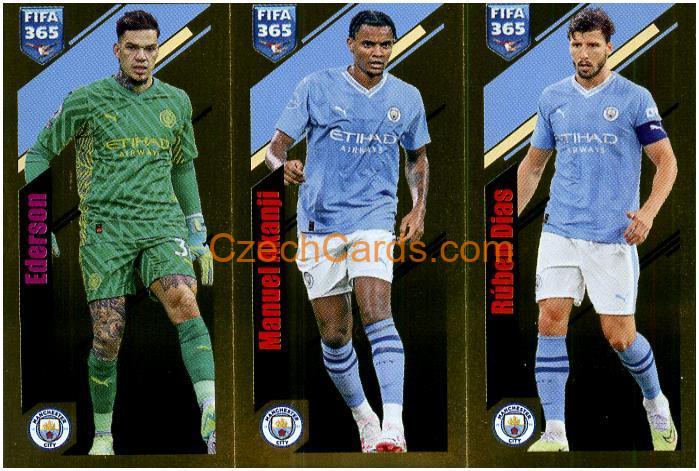 Ederson / Manuel Akanji / Rúben Dias 2024 Panini Fifa 365 sticker foil #87