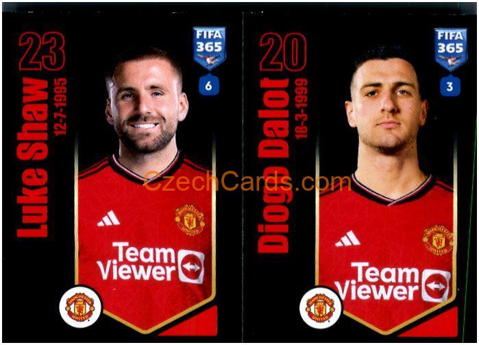 Luke Shaw / Diogo Dalot 2024 Panini Fifa 365 sticker #104