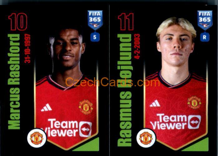 Marcus Rashford / Rasmus Højlund 2024 Panini Fifa 365 sticker #115