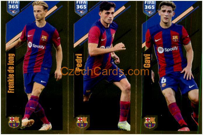 de Jong / Pedri / Gavi 2024 Panini Fifa 365 sticker foil #155