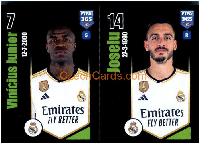Vinícius Júnior / Joselu 2024 Panini Fifa 365 sticker #179
