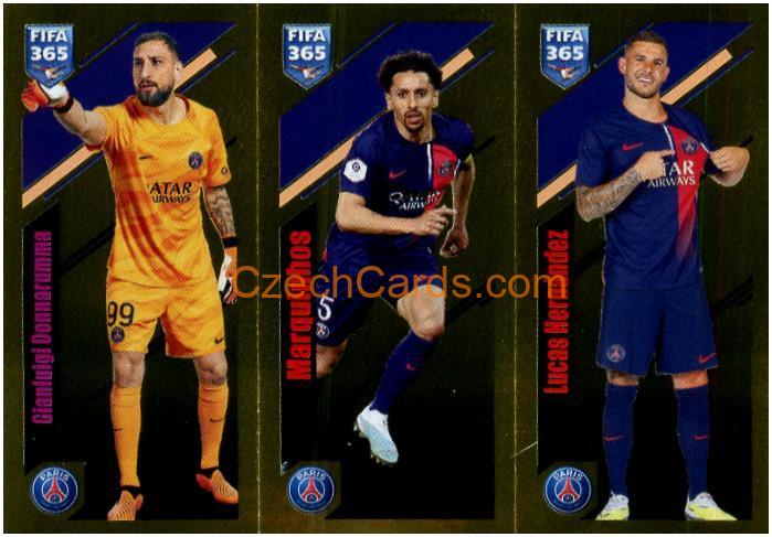 Donnarumma / Marquinhos / Hernandez 2024 Panini Fifa 365 sticker foil #215