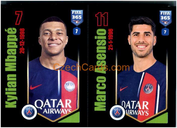 Kylian Mbappé / Marcos Asensio 2024 Panini Fifa 365 sticker #226