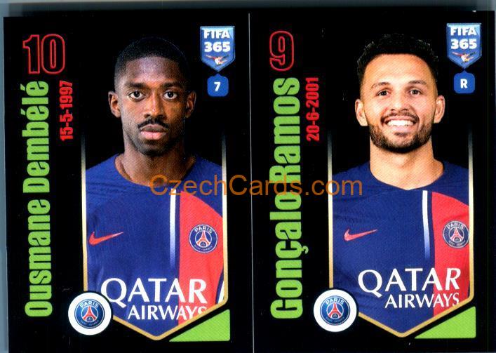 Ousmane Dembélé / Gonçalo Ramos 2024 Panini Fifa 365 sticker #227