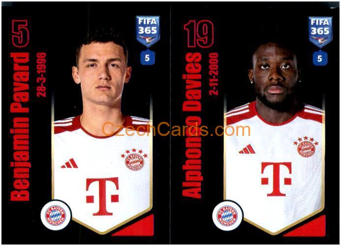 Benjammin Pavard / Alphonso Davies 2024 Panini Fifa 365 sticker #233