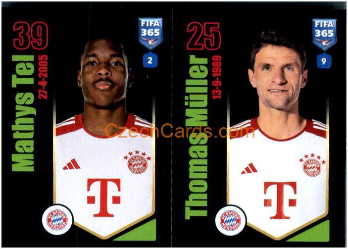 Mathys Tel / Thomas Müller 2024 Panini Fifa 365 sticker #243