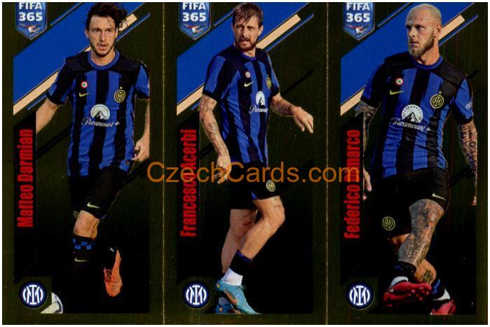 Darmian / Acerbi / Dimarco 2024 Panini Fifa 365 sticker foil #295