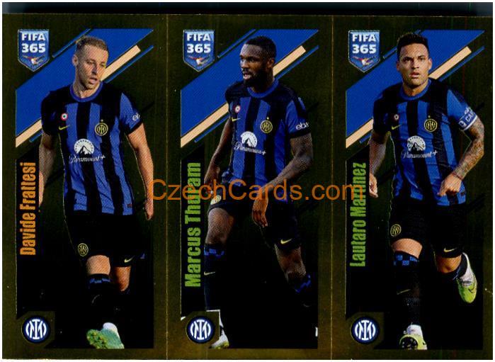 Frattesi / Thuram / Martínez 2024 Panini Fifa 365 sticker foil #305