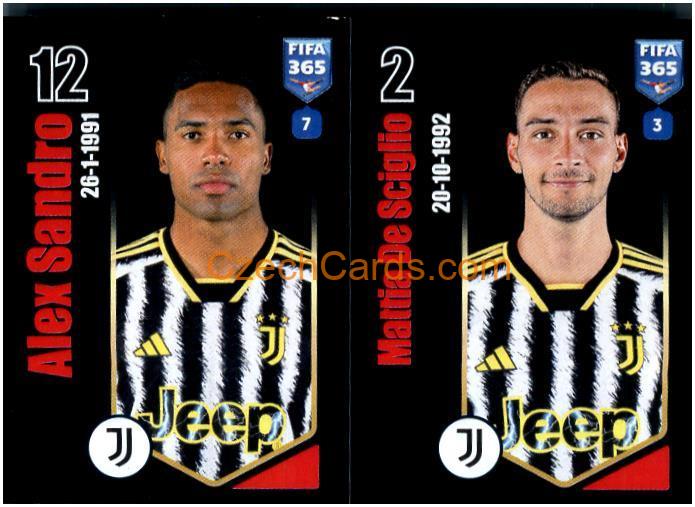 Alex Sandro / Mattia De Sciglio 2024 Panini Fifa 365 sticker #312