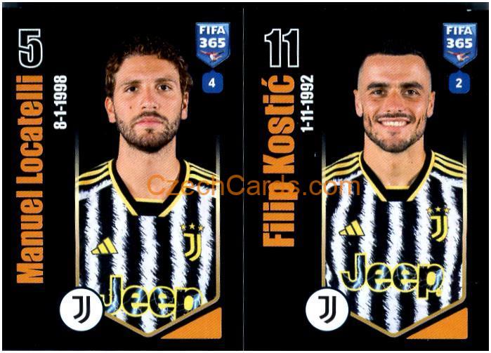 Manuel Locatelli / Filip Kostić 2024 Panini Fifa 365 sticker #316