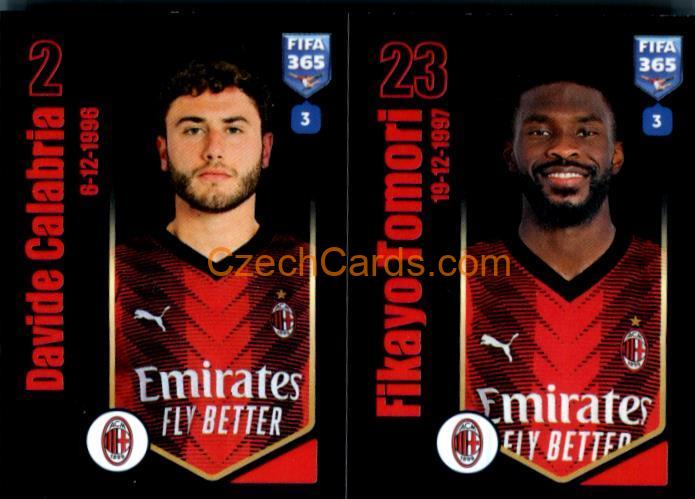 Davide Calabria / Fikayo Tomori 2024 Panini Fifa 365 sticker #344