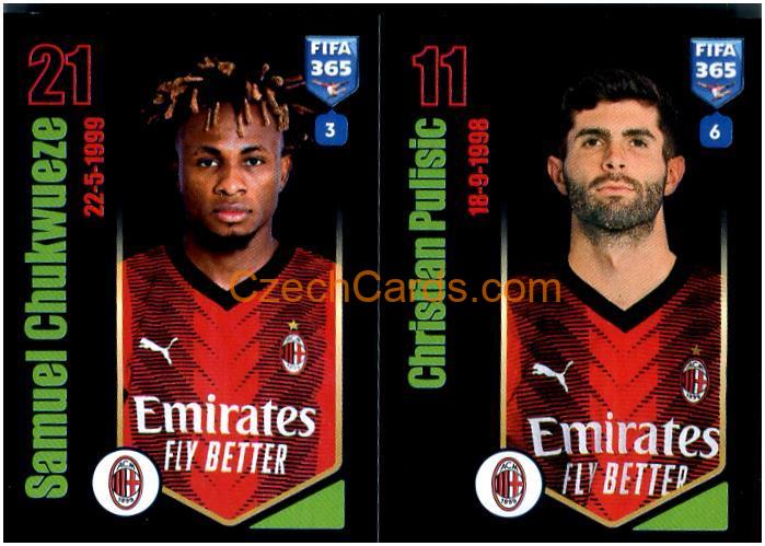 Samuel Chukwueze / Christian Pulisic 2024 Panini Fifa 365 sticker #352