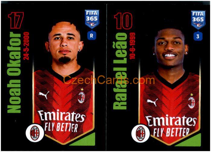 Noah Okafor / Rafael Leão 2024 Panini Fifa 365 sticker #354